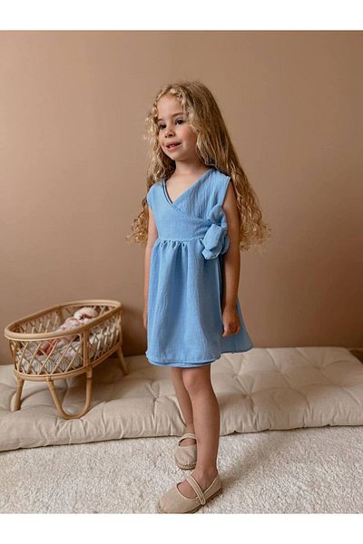 Jolly Kids Rochie pentru fetiță cu guler dublu pliat