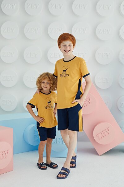 ZEY 8647 Boys' Printed Shorts Set