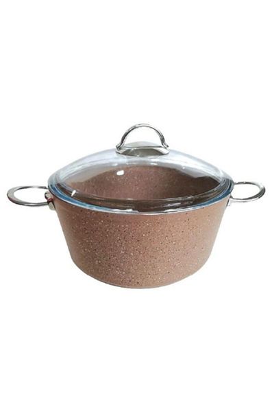 Remetta 28 Cm Double Handle Deep Pot Brown