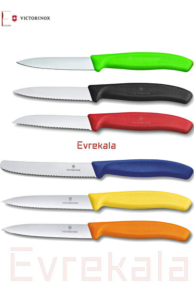 Victorinox Evrekala Bıçak Seti Victorinox Tam Mutfak Bıçağı Seti -Yetkili EvrekalaShop-(3 adet 8cm-3 adet 10cm)