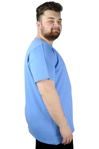 ModeXL Ανδρικό T-shirt Mode Xl Large Size Basic 20031 Μπλε