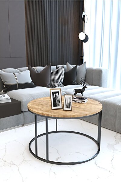 FAYMEND Tek Orta Sehpa Siyah Atlantik Çam