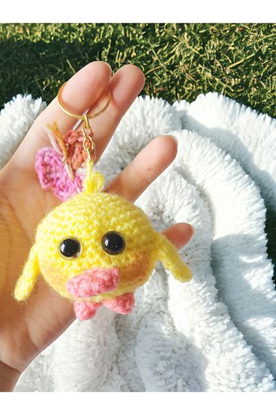 PERFECT Chick Butterfly Patterned Keychain and Bag Ornament