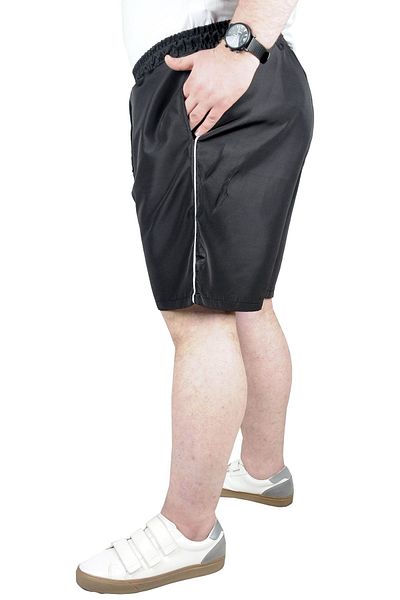 ModeXL Pantaloni scurți de baie Mode Xl Plus Size White Line 21451 Negru
