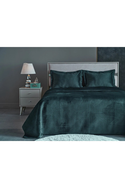 Doqu Home Napoli Yatak Örtüsü Tek Kişilik - Yeşil