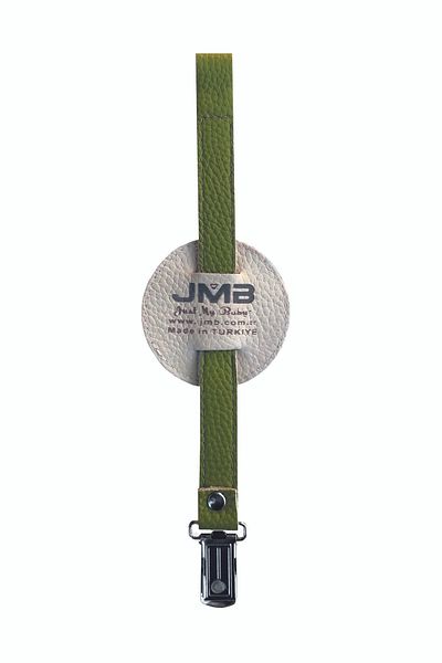 JMB Just My Baby - Leather Pacifier Strap - Crocodile - Reversible