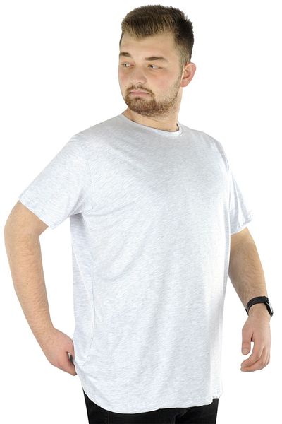 ModeXL Mode Xl Large Size Ανδρικό T-shirt Basic 20031 Grey Melange