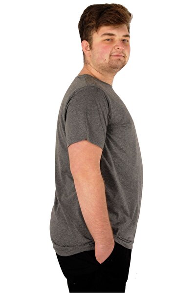 ModeXL Mode Xl Ανδρικό Tshirt με λαιμόκοψη Basic 20031 Anthracite