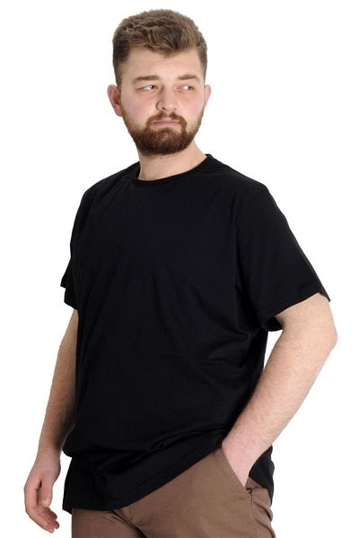 ModeXL Ανδρικό μπλουζάκι Mode Xl Large Size Basic 20031 Μαύρο