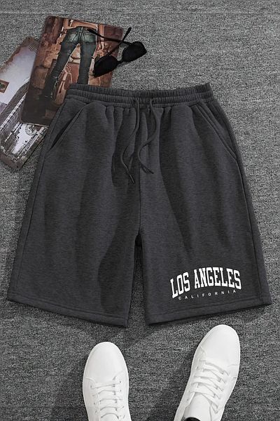 Harmandar Los Angeles California - Smoked Unisex γυναικείο/ανδρικό σορτς τσέπης