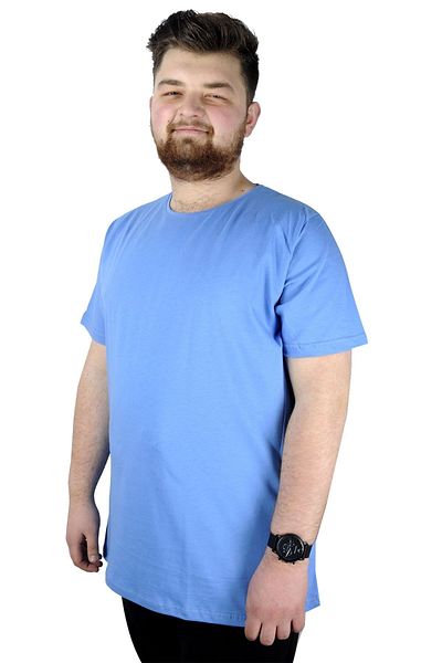 ModeXL Ανδρικό T-shirt Mode Xl Large Size Basic 20031 Μπλε