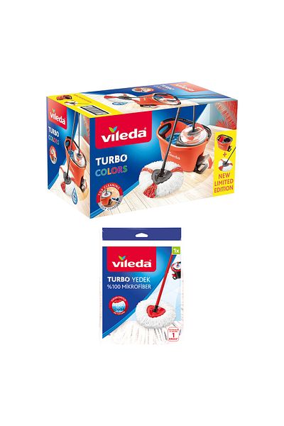 Vileda Turbo Colors 2in1 - Orange and Classic Replacement Mop