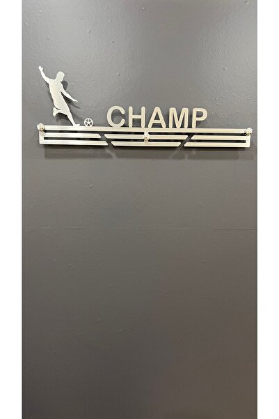 MER Dekor Madalya Askısı - Futbol Erkek (CHAMP - PASLANMAZ ÇELİK)