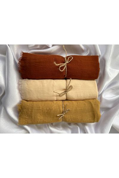 Organic Scarfs Σειρά 3 τεμαχίων LUXURY BAMBOO KRAŞ