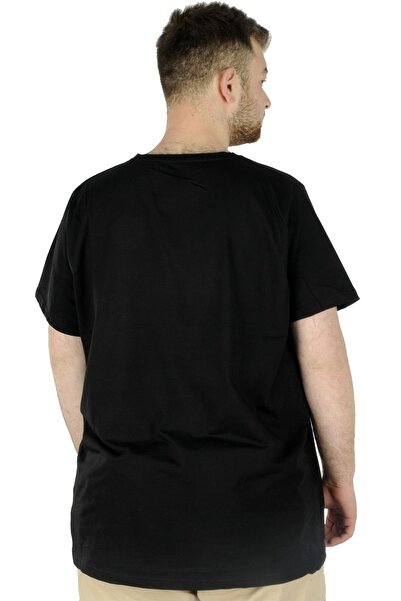 ModeXL Mode Xl Large Size Lycra T-shirt Crew Neck 20149 Μαύρο