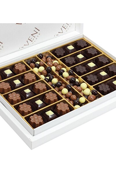VAVENİ Kahve Drajeli Pramit Çikolata Kutusu