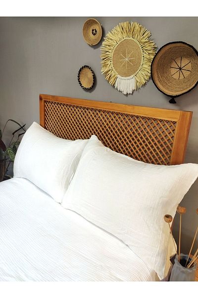 CollessiaHome 100% Organic Muslin 2-Piece Pillow Case Pillow Case 2 Pieces - Ecru
