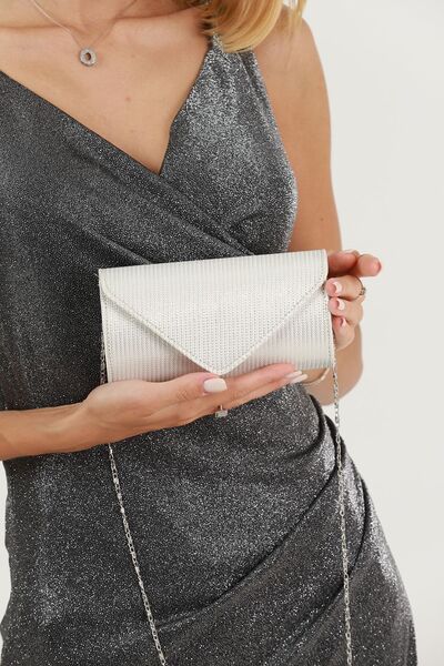 efnanstore Geantă de seară cu dungi Pearl Breast