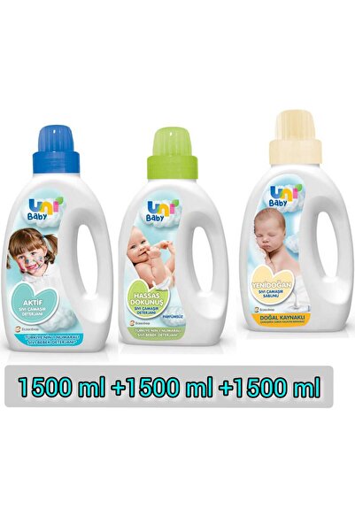 Uni Baby Unibaby sıvı deterjan aile boyu 3*1500ml toplam 4500ml