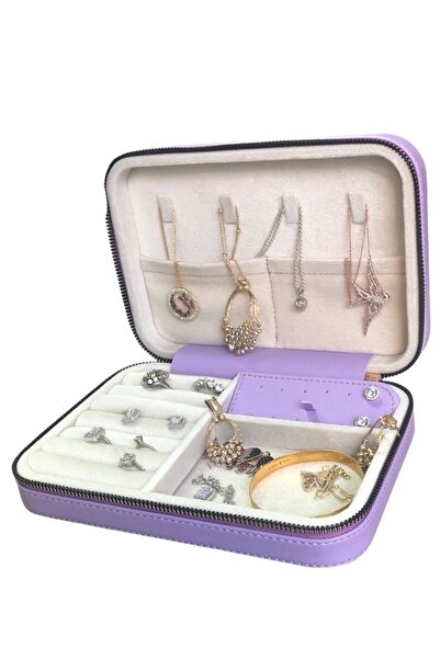 ÖZER KUTU Nakit velike veličine sa zatvaračem Koža (drvena kutija), putna i n...