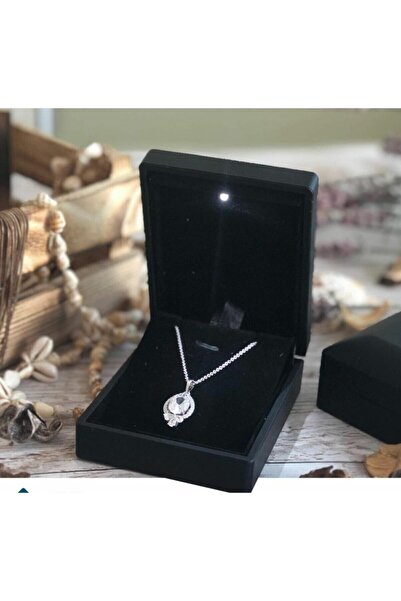 ÖZER KUTU Işıklı Kolye Kutusu Siyah