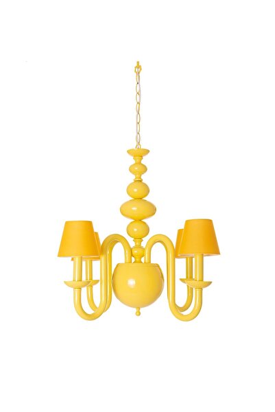 Umur Aydınlatma Roda 4'lü Sarı Şapkalı Sarı Sarkıt Avize