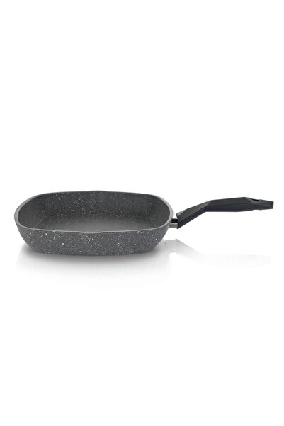 Schafer Wesen Yanmaz Yapışmaz Kare Grill Tava 28cm 1 Parça Gri