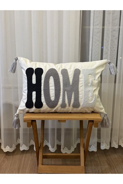 BUGİ HOME COLLECTİON Poncho brodat cu un singur pumn - Cutie decorativa