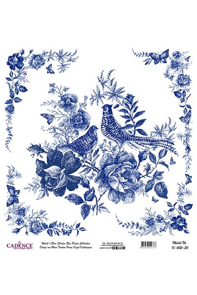 Cadence K-002 Blue Shades of the Earth Brass Decopage 30x30