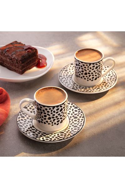 Schafer Magic Line 2-Person Coffee Cup Set 4 Pieces-Black