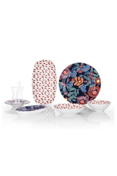 Schafer Sophie Red Breakfast Set - 32 Pieces