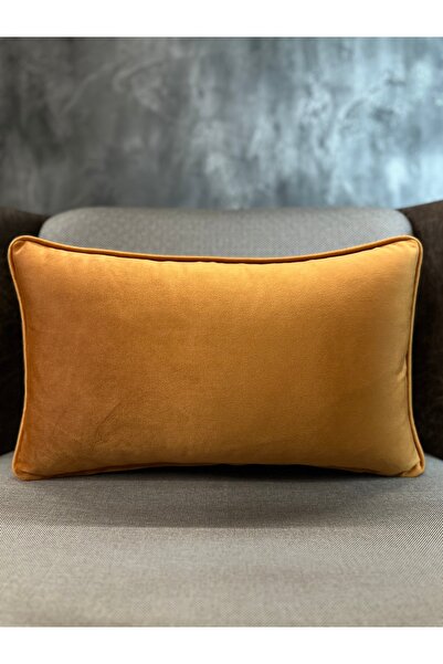 Fabricland Față de pernă din catifea de mătase de culoare portocalie importat...
