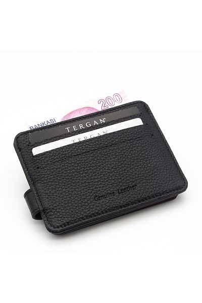 Tergan Men's Leather Wallet 1658U6M - Black/Sax