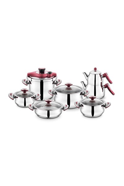 Schafer Ganze Praxıs Çelik Set 14 Parça - Bordo