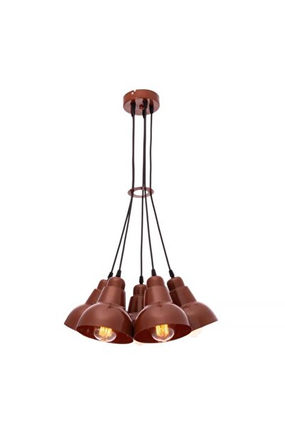 Umur Aydınlatma Lav 5'li Bakır Sarkıt Avize