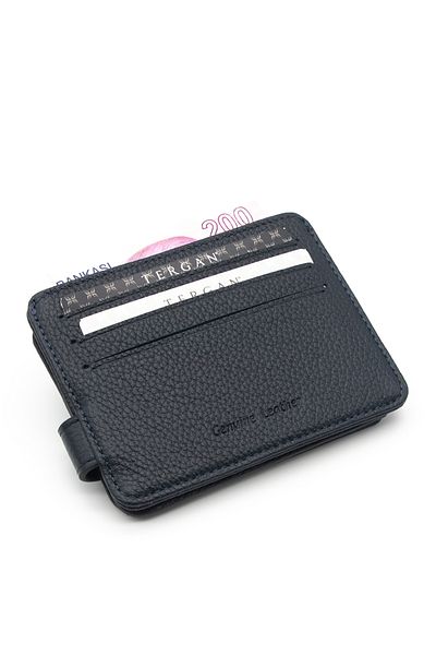 Tergan Men's Leather Wallet Navy Blue - 1658X86