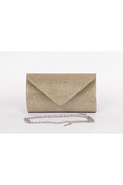 bibags Βραδινή τσάντα με χρυσό γκλίτερ