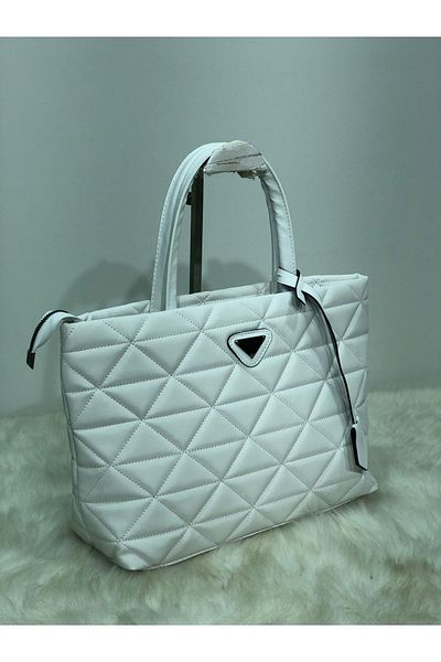 bibags Geantă Albă Matlasată Geantă de Umăr Și Geantă de Umăr Geantă de Bagaj Geantă Crossbody Geantă Parașuta Iarna
