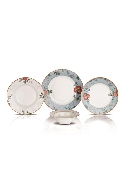 Schafer Posy Yemek Takımı 24 Parça Mavi-01