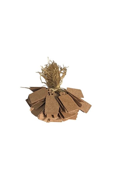 ÖZER KUTU Karton Ipli Kraft Fiyat Etiketi 80 Li Midi Boy (1,5 X 2 Cm )