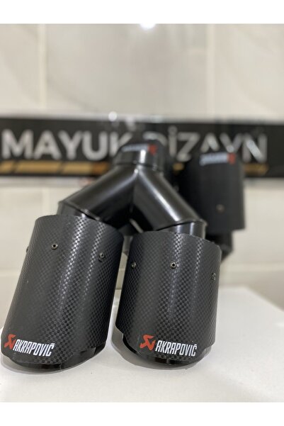 Akrapovic AKRAPOVİC KARBON EGZOZ UCU ÇİFT ÇIKIŞ 90MM SAĞ SOL SET --MAYUKDİZAYN--