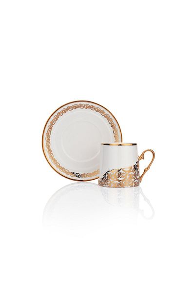 Schafer Glim 6-Person Coffee Cup Set 12 Pieces-gold