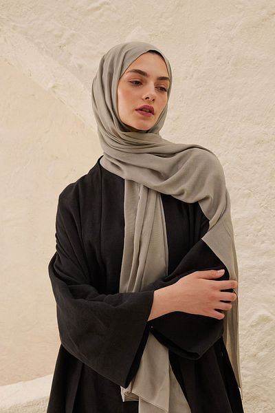Fresh Viscose Shawl - Silver Color Ram
