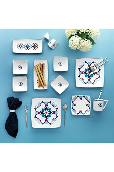 Schafer Day Kahvaltı Takımı-32 Parça-Mavi