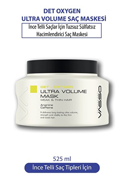 VASSO WOMEN Salt-Free Sulfate-Free Volumizing and Strengthening Hair Mask for...