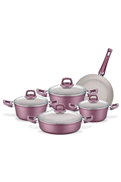 Schafer Pembe Eco Granit 9 Parça Tencere Seti İnci Shf27126