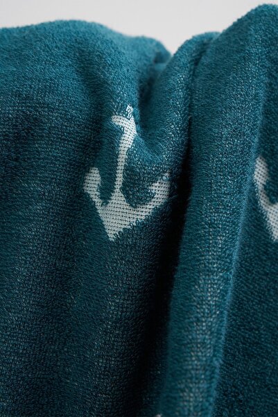 Homelover Πράσινη Sunset Glow 100% βαμβακερή πετσέτα παραλίας και πισίνας - 80x180cm