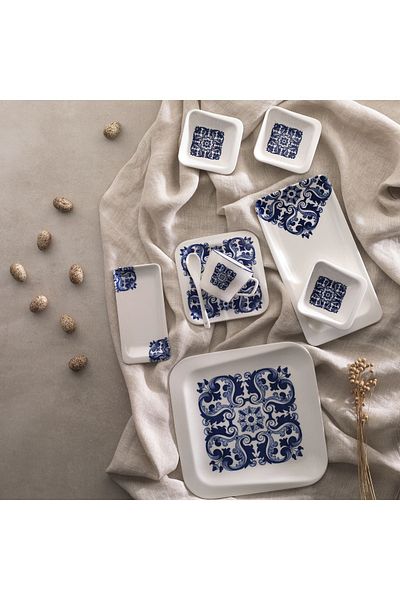 Schafer Elsa Breakfast Set-32 Pieces-Navy Blue