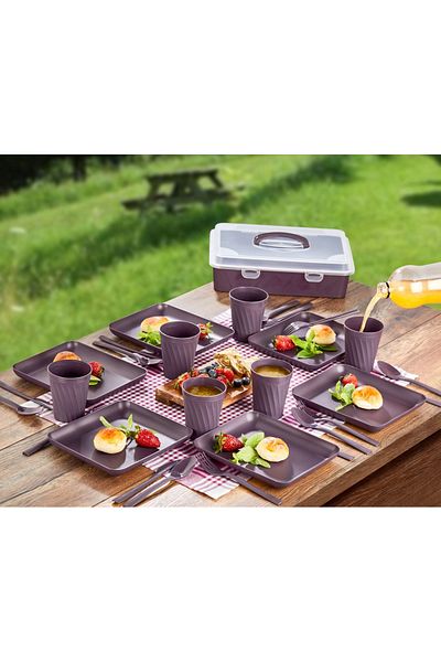 DEMPA 32 Piece Pink Picnic Set