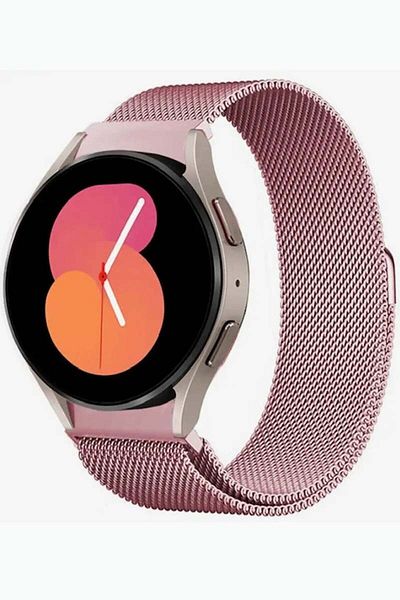 Alstrap حزام بتصميم منحني لساعة Samsung Galaxy Watch 4/5/5 Pro/6 متوافق تمامًا مع شبكة معدنية